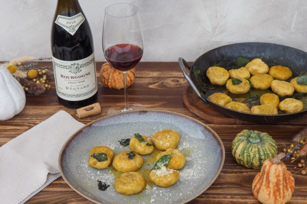 Pumpkin Gnocchi with sage butter | Bourgogne Pinot Noir