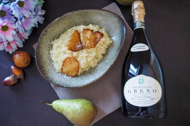 A delicious Pear-Champagne Risotto for Champagne Day